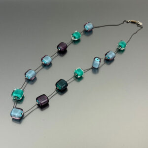 Sent -Long Necklace, Cubes