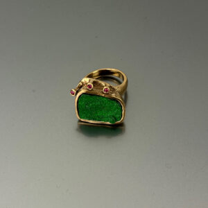 Ring Earth - Uvarovite and Ruby