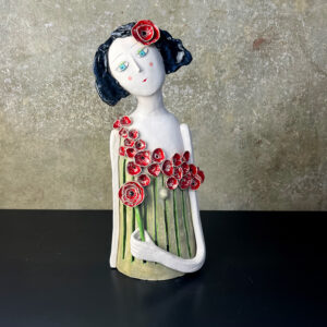 Poppies woman sculpture