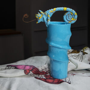 Vase Light Blue Chameleon