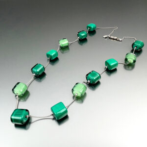 Sent -Long Necklace, Cubes