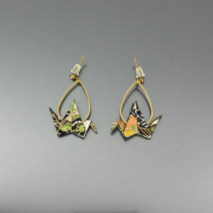 Earrings, Crane bird