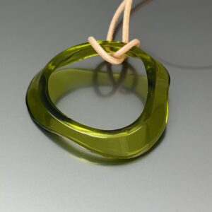 Large Carved glass pendant
